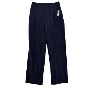 GAP Pants Womens 6 Navy Blue Wide Leg Tencel Lyocell Blend Workwear Career